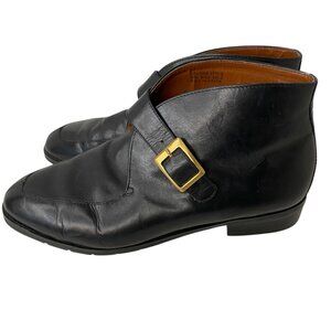 Etienne Aigner Marco Women Leather Buckle Dress Shoes 7.5/W Black Made In Brazil